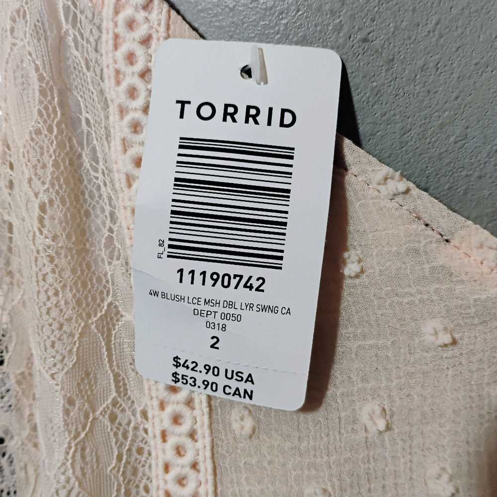 π Torrid, lace layered tank top, NEW with tags 2X FINAL PRICE DROP π§π§π§π§ - Picture 8 of 8
